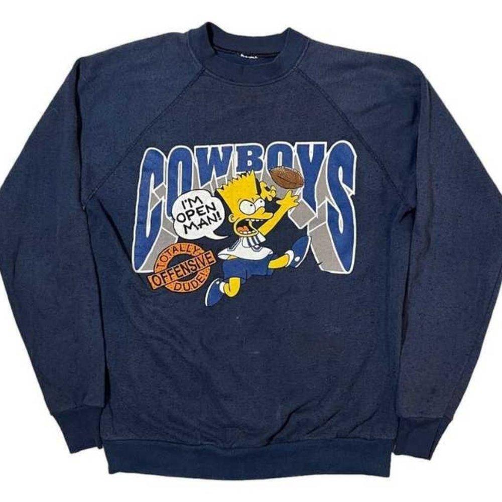 The Simpsons 90S Dallas Cowboys Bart Simpson Sweatshirt